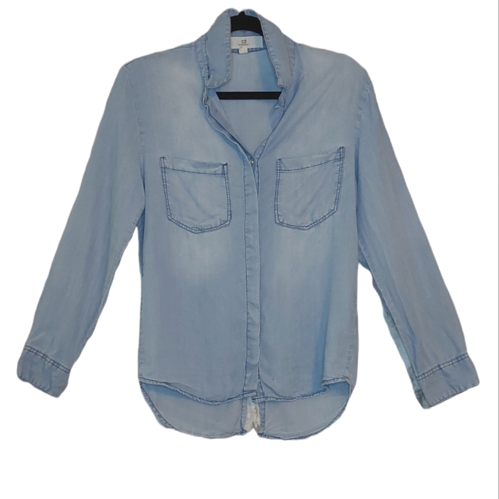 Thread and Supply Denim-look Button Up Shirt size S
